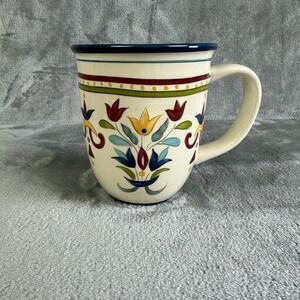 Bobby Flay Sevilla Mug Blue Trim Discontinued NEW